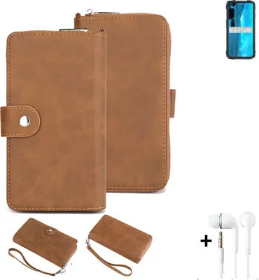 Produktbild von K-S-Trade 2in1 Handyhülle kompatibel mit Cubot KingKong 7 + Kopfhörer Schutzhülle & Portemonnee Schutzhülle Tasche Handytasche Case Etui