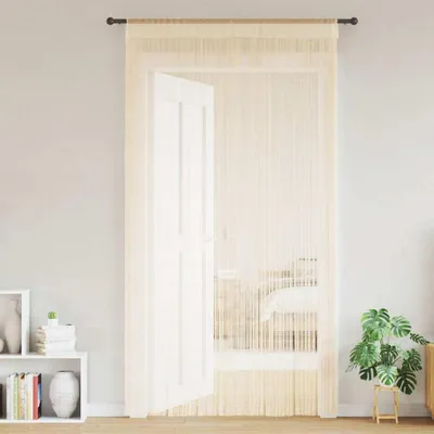 Produktbild von vidaXL Fadenvorhänge 2 Stk. 140 x 250 cm Cremefarben