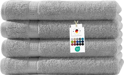 Produktbild von Handtücher 50x100 cm aus 100% Baumwolle im 4er Set, Frottier Handtücher Set 500g/m2