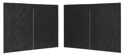 Image de vidaXL Parois latérales de la tente de réception 2 pièces avec fermeture éclair PE Anthracite