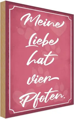 Produktbild von vianmo Holzschild 30x20 cm meine Liebe hat vier Pfoten Dekoration