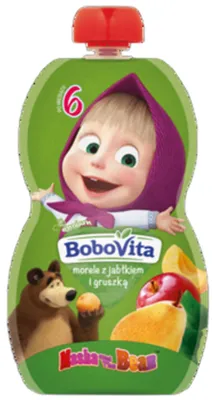 Zdjęcie produktu dla BoboVita Mus Morele z Jabłkiem i Gruszką po 6 miesiącu 100 g