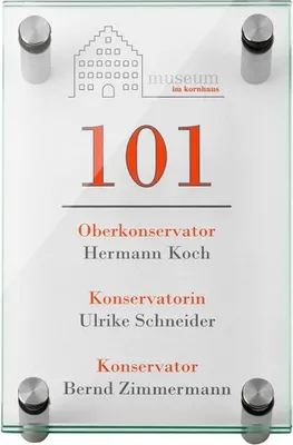 Produktbild von GALERIE Türschild, Format: 200x130 mm + 4 Halter i7326