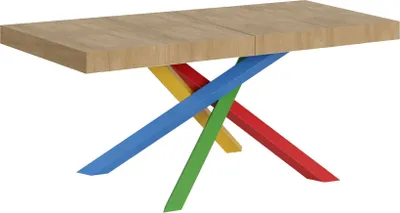 Produktbild von Ausziehtisch 120/380x90 cm Volantis Premium Eiche natur mehrfarbig Beine 4/B
