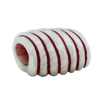 Produktbild von Tuchring 35x34x23mm Spirale Kunststoff wachsweiß-weinrot matt