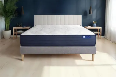 Productafbeelding van Actimemo levensmatras 90x190 cm + bedframe met lattenbodem - Dikte: 22 cm - Memory foam - H5