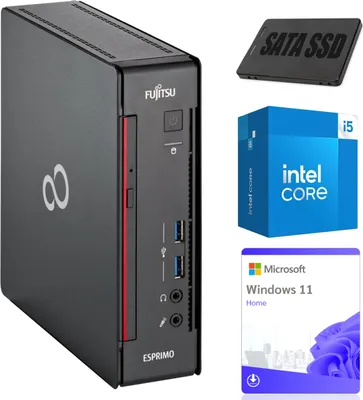 Produktbild von Komputer PC Fujitsu ESPRIMO Q958 Microslim Intel Core i5-9500T 8/256 GB SSD Win11 Klasa A