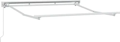 Image de vidaXL Cadre d'auvent réglable, blanc, 2,5 x 2 m, en acier