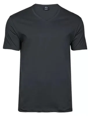Image de Tee Jay - T-shirt à col en V pour hommes FK1403 (S) (gris foncé)