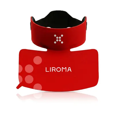 Obrázek produktu pro LIROMA® GLOW LED podložka na krk a dekolt, 120 tříčipových LED, červené světlo 630 nm, modré 420 nm a blízké infračervené, bezdrátová, silikon