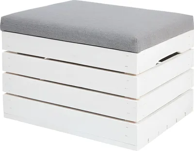 Obrázek produktu pro ISO 3636 Taburet s polstrovaným víkem 40X50x35cm šedo bílá