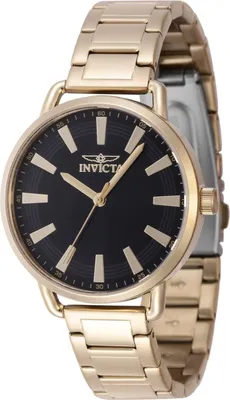 Obrázok produktu pre Invicta Wildflower 47322 Dámske Hodinky - Kvarcový Mechanizmus - Nerezová Oceľ s Čiernym Ciferníkom - 38 mm