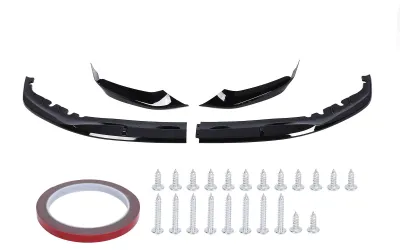 Immagine prodotto di Spoiler anteriore, nero lucido, kit carrozzeria Splitter per Serie 5 G30/G31 W M Sport dal 2017 al 2020