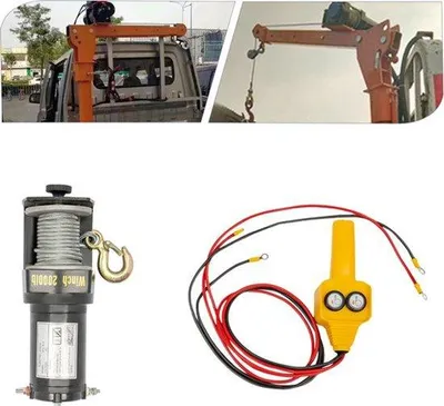 Image de Treuil électrique de 0,4 kW avec 6 mètres de câble et en acier résistant