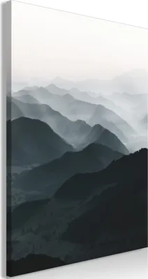 Produktbild von Italienischer Leinwand Leinwandbild - Parallel Ridges (1 Part) Vertical 60x90 cm Landschaften c-B-0588-b-a