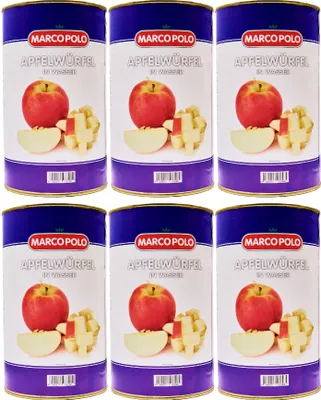 Produktbild von MARCO POLO Dunst-Obst APFEL-WÜRFEL 6x Füllm 4,6KG ATG 4,05KG ohne Zuckerzusatz