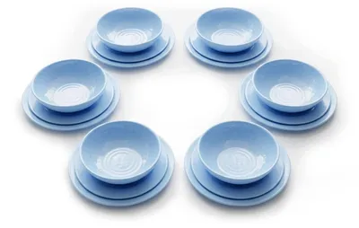 Produktbild von Szron Set Blau 2 Melamin-Platten-Set Camping 18-teilig