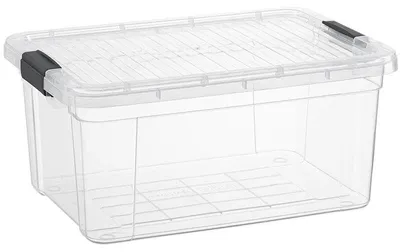 Produktbild von Omgoods – Transparente Aufbewahrungsbox mit Deckel, 20 Liter