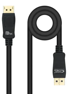 Produktbild von Nanocable 10.15.2502, 2 m, DisplayPort, DisplayPort, Männlich, Männlich, 7680 x 4320 Pixel