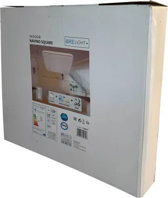 Image de Plafonnier LED Brelight Navino Square Blanc IP44 43 cm 36 W 2700 lm CCT 3000 K-6000 K dimmable Télécommande