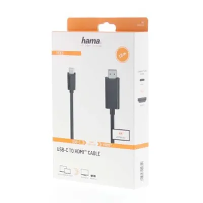 Produktbild von Hama 00200718, 1,5 m, USB C, HDMI Typ A (Standard), Schwarz