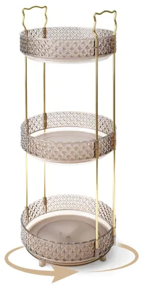 Immagine prodotto di Omgoods - Organizer per trucchi rotante a 360° con livelli regolabili