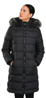 Produktbild von riemot Damen Winterjacke Lang Mit Kapuze Wintermantel Warm Winddicht Mantel Eleg