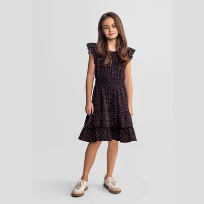 Produktbild von Minoti Kleid Schwarz Gr. 98 für Mädchen