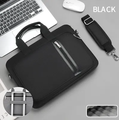 Produktbild von Stoßfeste Computertasche Tragbare Einzelschulter-Notebooktasche, Schwarz-17 Zoll