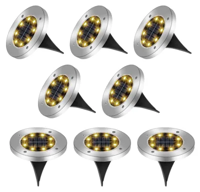 8er-Set Solarleuchten LED warmweiß IP65 wasserdicht für Garten
