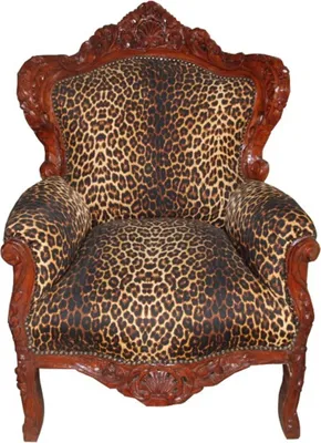 Produktbild von Casa Padrino Barock Sessel "King" Leopard/Braun- Antik Stil