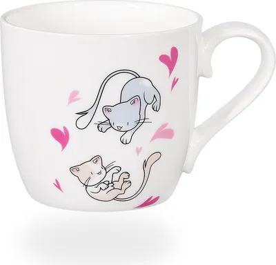 Produktbild von tea4chill Könitz Teetasse Lovely Cats, kuschelnd. Tee- oder Kaffeetasse 425ml, Fine Bone China Porzellan