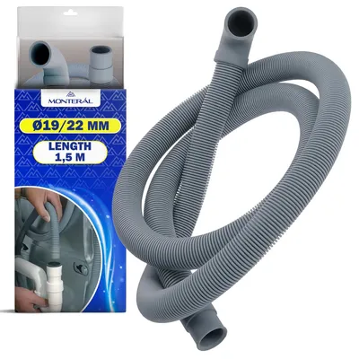 Abwasserschlauch für Waschmaschine, 1,5 m, Ø 19/22 mm