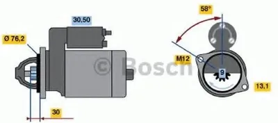 Produktbild von BOSCH 0 986 016 780 Starter Anlasser 1,4kW für AUDI A4 Limousine (8D2, B5) 12V