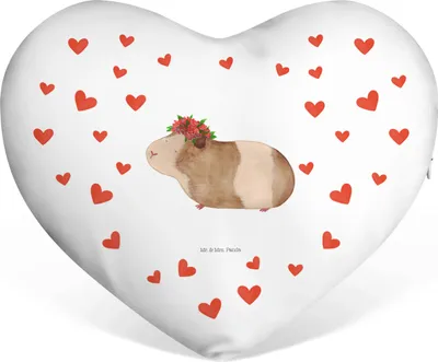 Produktbild von Mr. & Mrs. Panda Dekokissen Meerschweinchen Weisheit - Weiß - Geschenk, Spruch, Wunderland, Wunder, dekoartikel, Partnerkissen, Motivation, Kuschelkissen, Sofakissen