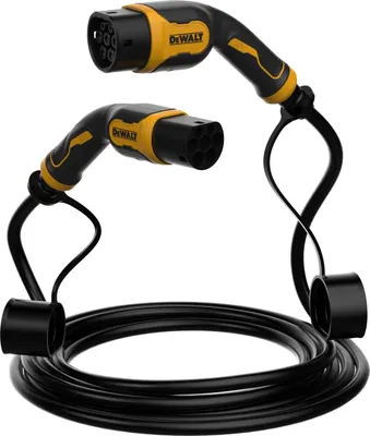 Image de Câble de Charge Véhicule Électrique DEWALT 22kW, Type 2, 5m TPU, 32A 380V AC