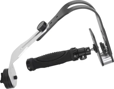 Immagine prodotto di Stabilizzatore portatile per videocamere DSLR, in lega di alluminio a forma di arco con impugnatura
