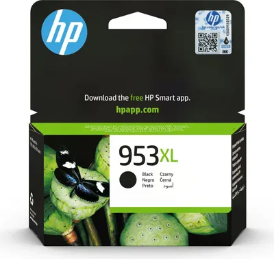 Zdjęcie produktu dla HP Oryginalny czarny wkład atramentowy 953XL, Wysoki, Czarny, Tusz na bazie pigmentu, 42,5 ml, 1 szt., 2000 stron(y)