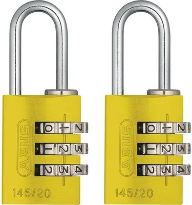 Image de Serrure à combinaison en aluminium, jaune