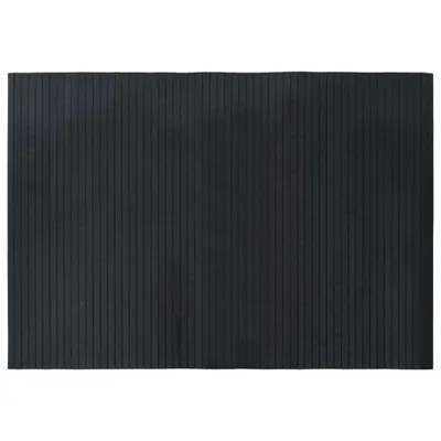 Image de vidaXL Tapis Rectangulaire Noir 70x100 cm Bambou