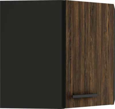 Zdjęcie produktu dla Optifit Rimini409 szafka ścienna narożna WxDxH 60 x 34,6 x 57,6 cm orzech matowy, zdemontowana Zawias odwracalny KURI OED606-9+