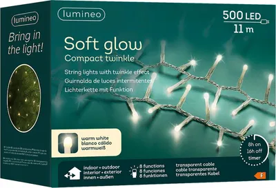 Produktbild von Weihnachtsbaumbeleuchtung warmweiß LED 500 Dioden 11m