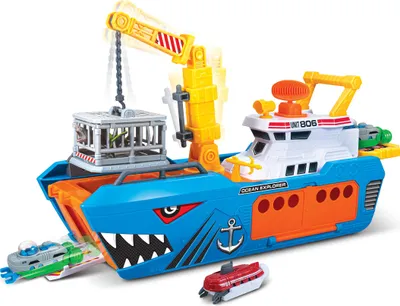 Produktbild von Wiky Spielzeugschiff Set Haifischjagd für Kinder ab 3 Jahren