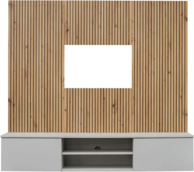 Productafbeelding van Wandcompositie IXAR - Tv-meubel + decoratieve wandpanelen