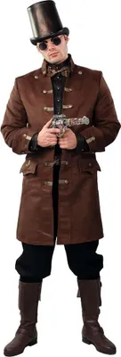 Produktbild von Herrenjacke de Luxe braun Piratenmantel 58/60