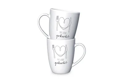 Produktbild von La Vida 950642 Kaffeebecher mit Liebe gekocht - 250 ml