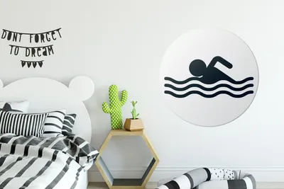 Produktbild von MuchoWow® - Mauerkreis - Wandbilder - Runde Bild - Bild aus Aluminium - Schlafzimmer - Wohnzimmerdekoration - Wand Dekoration