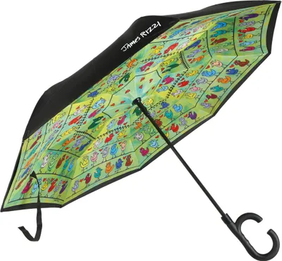 Produktbild von Goebel Upside-Down Schirm James Rizzi -Birds on a Love Wire, 100% Polyester, 26103501