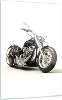 Produktbild von Bilder auf glas - Einteilig - Motorrad Motor Geschwindigkeit Chrom - 50x70cm - Glasbilder - Wandbilder - Bilder - Wanddekoration aus Glas - Glas Bilder - Wandbild auf Glas - GPA50x70-2427