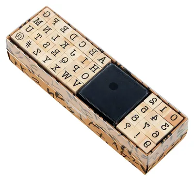 Produktbild von 40-teiliges Stempelset für handgemachte Karten und DIY-Projekte mit Alphabet, Zahlen und Symbolen inklusive Stempelkissen